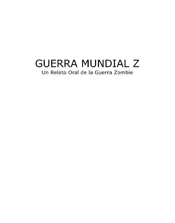 Portada de Guerra Mundial Z